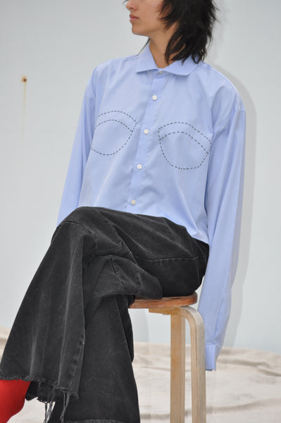 BUTTON UP WITH HAND STITCHED BUSTIER