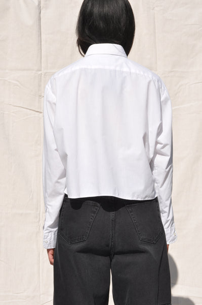 CROPPED TUXEDO SHIRT