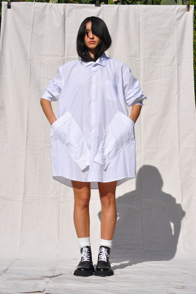 LONG SLEEVES BUTTON DOWN SHIRT DRESS