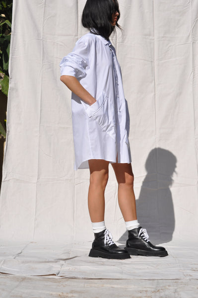 LONG SLEEVES BUTTON DOWN SHIRT DRESS