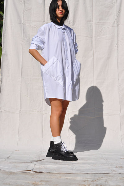 LONG SLEEVES BUTTON DOWN SHIRT DRESS