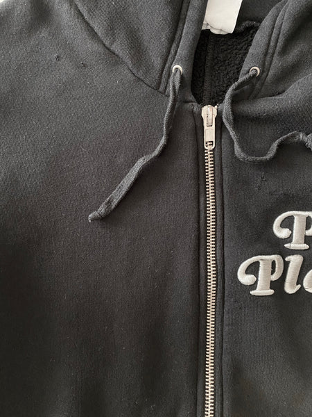PEACE PLEASE! DISTRESSED BLACK HOODIE