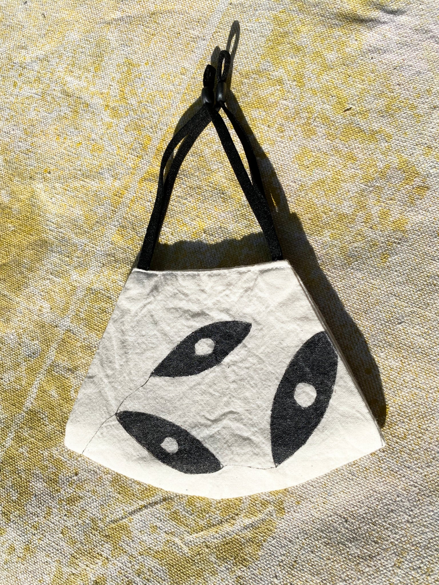 hand painted cotton face mask