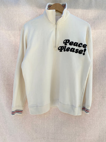 PEACE PLEASE! VINTAGE HALF ZIP PULLOVER